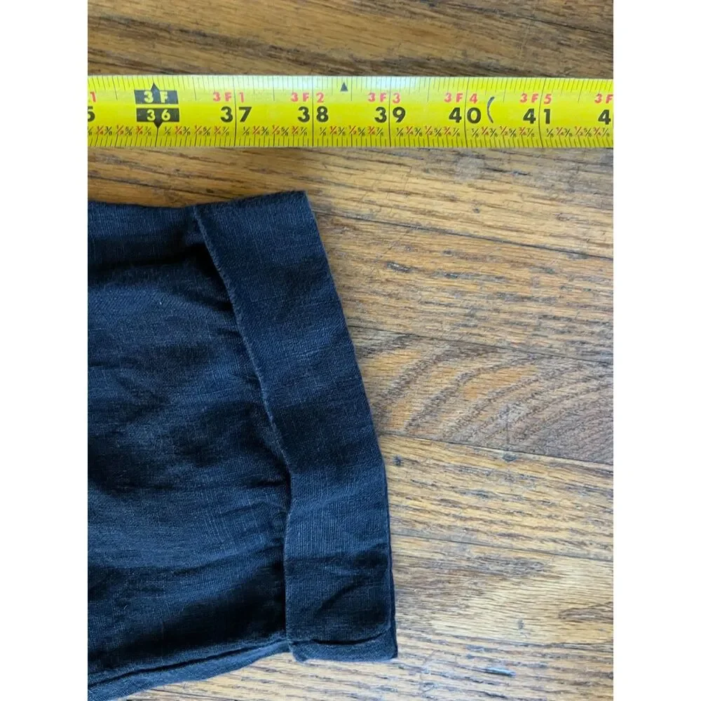 REFORMATION Black Linen Wide Leg Waist Tie Pants Trousers  Women's Size 6